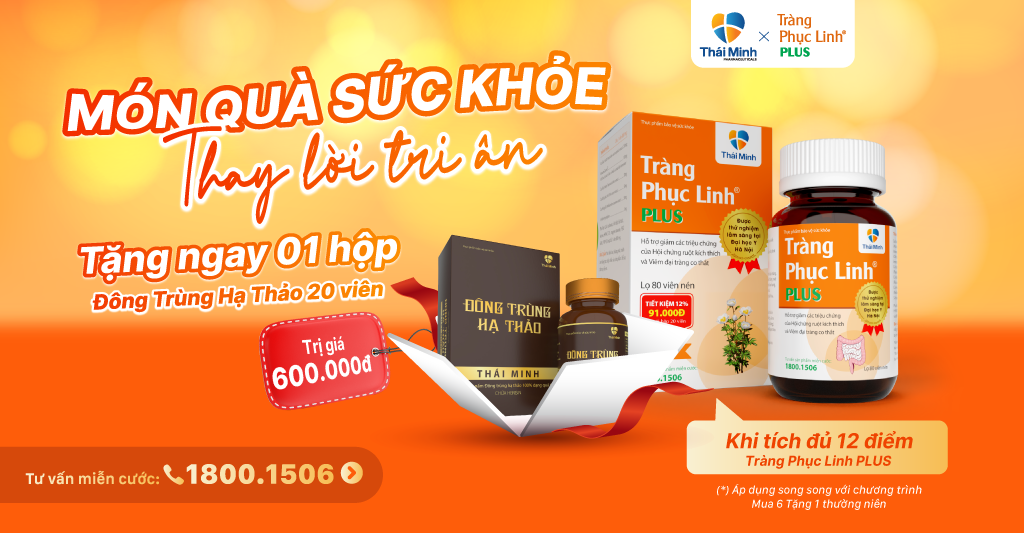 TẶNG NGAY 1 ĐÔNG TRÙNG HẠ THẢO 600K KHI TÍCH ĐỦ 12 ĐIỂM TRÀNG PHỤC LINH PLUS